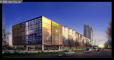商貿中心建筑效果圖設計